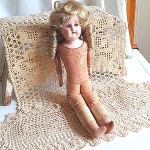 Antique Blonde German Bisque Doll